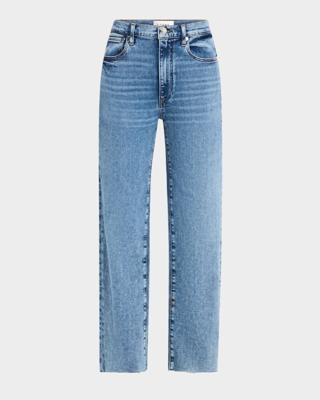 Le Sleek Straight Jeans with Raw Hem